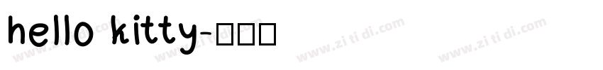 hello kitty字体转换